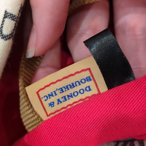 Dooney & Bourke White And Black monogtam Shoulder Hobo Bag Turnlock With Dustbag - Picture 9 of 17